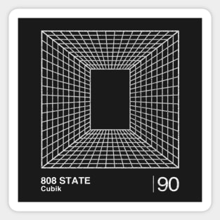 Cubik / 808 State / Minimalist Graphic Artwork Design Sticker